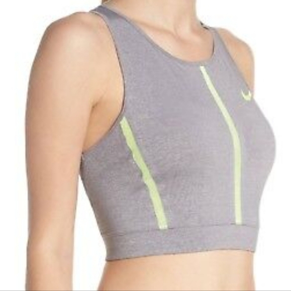 Nike Gray and Neon Crop Top - Picture 2 of 6